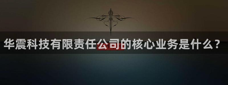 华震科技有限责任公司的核心业务是什么？
